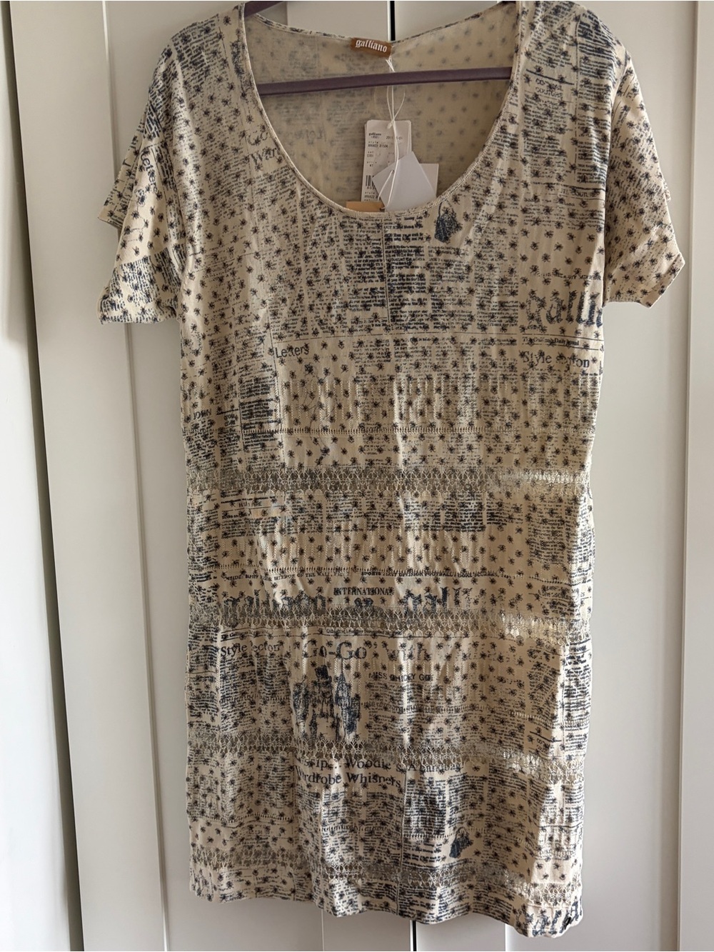John Galliano Gazette Newspaper Dress